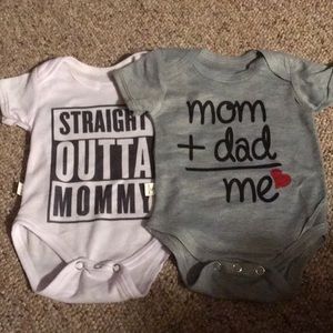 Two “mom” onesies size small